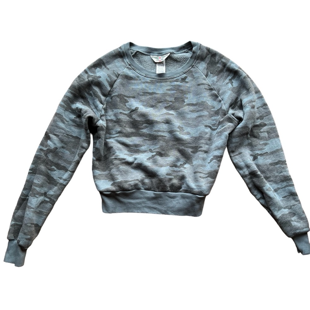 Hard Tail crop camo crewneck sweatshirt size XS